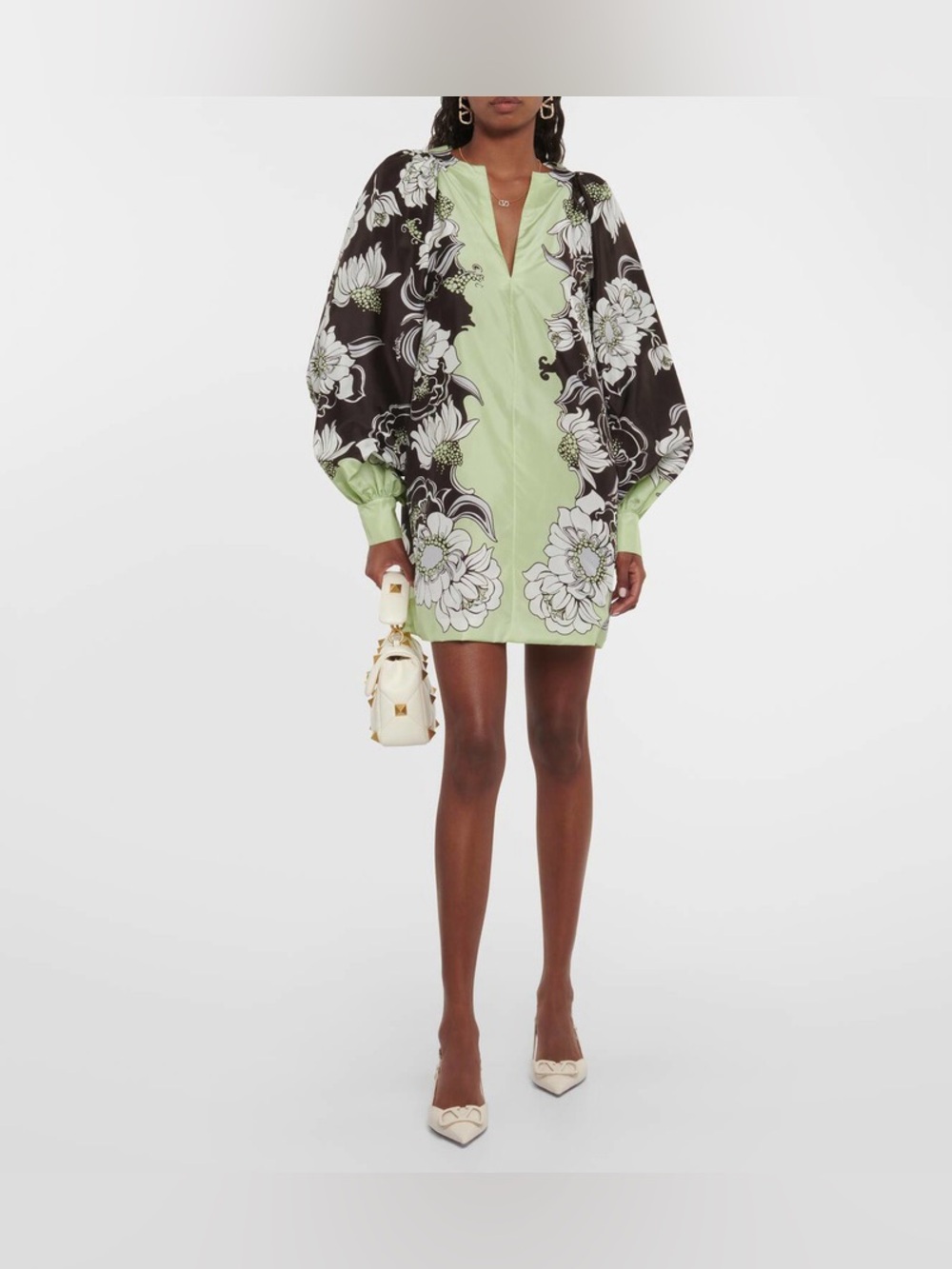 Valentino Garavani Women’s Floral-print duchesse silk mini dress size IT 42
